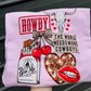 Howdy the world needs more cowboys collage tee or sweatshirt