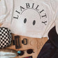Liability Smiley Face Graphic Tee | Funny Tax Humor Shirt