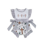 Cross He is Risen Smocked Romper