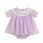 Purple Mama's Girl Tulle Romper Dress