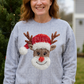 Reindeer faux yawn tee or sweatshirt