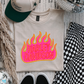 Harley HOT PINK & LIME GREEN FLAME tee or sweatshirt