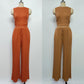 Ribbed Knit cropped tank + drawstring set - Week of 7.7