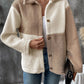 Perfect Color Block Collared Neck Long Sleeve Jacket