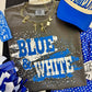 BLUE & WHITE SPLATTER TEE