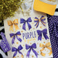 PURPLE & GOLD BOWS TEE