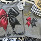 LOUD & PROUD MAROON BOW TEE