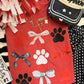 RED PAWS & BOWS TEE