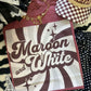 MAROON & WHITE RETRO TEE