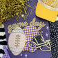 GAME DAY PURPLE GINGHAM HELMET TEE