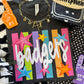 BADGERS NEON RAINBOW STARS TEE