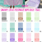 Gingham Checks Personalize Name Beach Towel