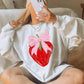 Strawberry Coquette Watercolor, Brushstroke, Oil Paint tee or sweatshirt