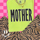 Mother Polka Dot Graphic Tee | Neon Mom Shirt | Trendy Mama Comfort Colors Tee