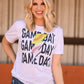 Half Baseball Half Softball Game Day Bolt Tee
