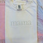 Mama Floral Embroidered Tee