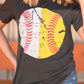 Half Baseball Half Softball PICK YOUR COLOR Tees