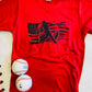 Baseball Swinging Flag Dri Fit Tee