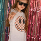 Brown Checkered Happy Face Tee