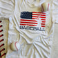 Red & Blue Baseball Flag Dri Fit Tee