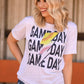 Half Baseball Half Softball Game Day Bolt Tee