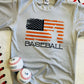 Orange & Black Baseball Flag Dri Fit Tee